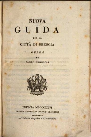Nuova guida per la città di Brescia
