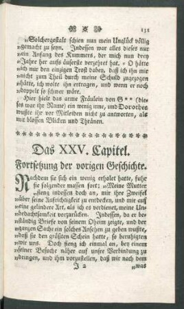 Das XXV. Capitel. Fortsetzung der vorigen Geschichte.