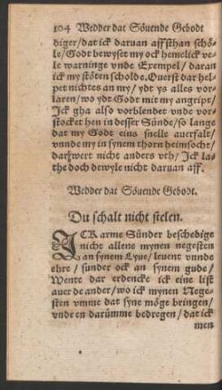 Wedder dat Sövende Gebodt.