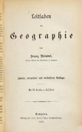 Leitfaden der Geographie