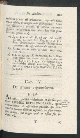 Cap. IV. De crimine repetundarum