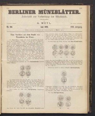 No. 190. Juni 1896