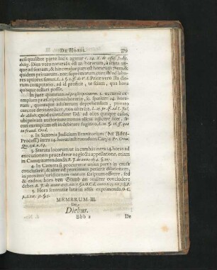 Membrum III. De Diebus.