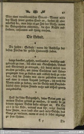 Die Gedult