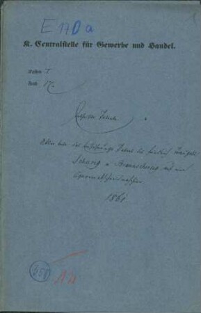 Einführungspatent des Friedrich Traugott Schürig in Braunschweig auf eine Zigarrenabschneidemaschine