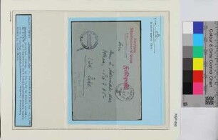 Dienstbrief, Schiffsname/Landeinheit: T 18, Feldpostnr. 09949; Frankatur, Mi.-Nr.: [Keine]; Poststempel: Feldpost g 03.7.44; Nebenstempel: Dienststelle Feldpost-Nr. M 09949, in rot: Feldpost