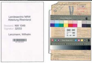 Entnazifizierung Wilhelm Lenzmann , geb. 28.03.1892 (Wirtschaftspruefer)