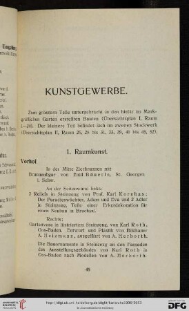 1. Raumkunst
