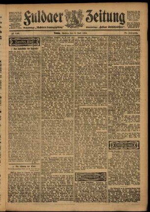 Zweite Ausgabe vom Freitag, den 03. Juli 1903.