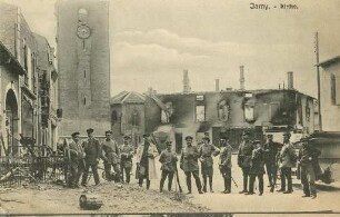 Erster Weltkrieg - Postkarten "Aus großer Zeit 1914/15". "Jarny - Kirche"