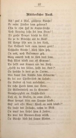 Mütterlicher Rath.