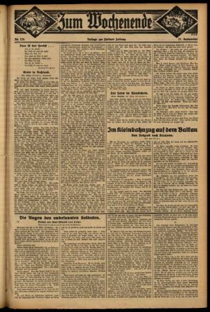 Zweite Ausgabe vom Sonntag, den 27. September 1931.