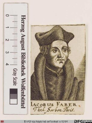 Bildnis Jacques Lefèvre d'Étaples (lat. Jacobus Faber Stapulensis)