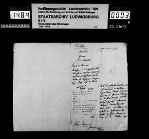 Unentgeltliche Grundstücksabtretung durch die Gemeinde Bächlingen zwecks Korrektur der Staatsstraße Bächlingen-Langenburg
