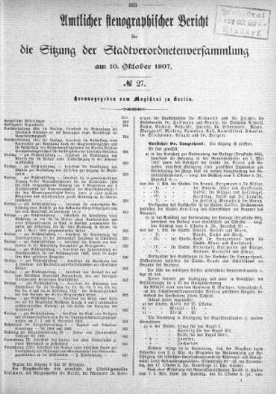 No 27, 10. Oktober 1907