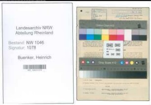 Entnazifizierung Heinrich Buenker , geb. 16.08.1892 (Vermessungsbeamter)