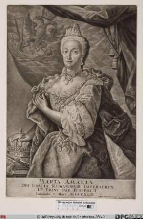 Bildnis Maria Amalia, Kurfürstin von Bayern, 1742-45 römisch-deutsche Kaiserin, geb. Erzherzogin von Österreich