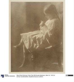Ohne Titel (Strickendes Mädchen)