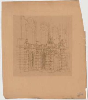 Thiersch, Friedrich von; München; Justizpalast - Portikus (Perspektive)