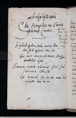 Vorsatz mit handschriftlichen Notizen