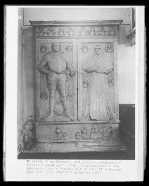 Doppelgrabstein des Ehepaars Bose