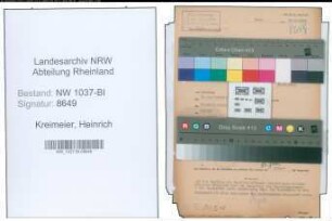 Entnazifizierung Heinrich Kreimeier , geb. 23.02.1891 (Angestellter)