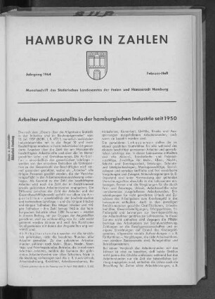 Arbeiter und Angestellte in der hamburgischen Industrie seit 1950