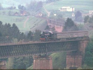 Freudenstadt Grüntal Lok 038 772 E FDS-S Bnb-Wagen Stockerbachviadukt