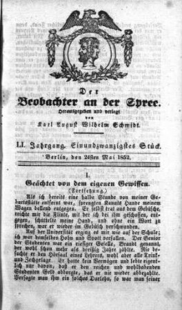 21. Stueck, 24. Mai 1852