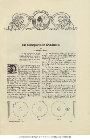 Das kosmogenetische Grundgesetz