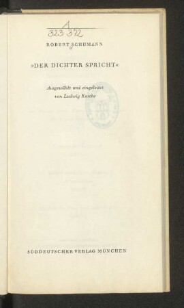 "Der Dichter spricht"