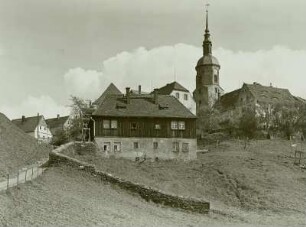 Dohna, Blick von Südwesten auf Ort und Kirche