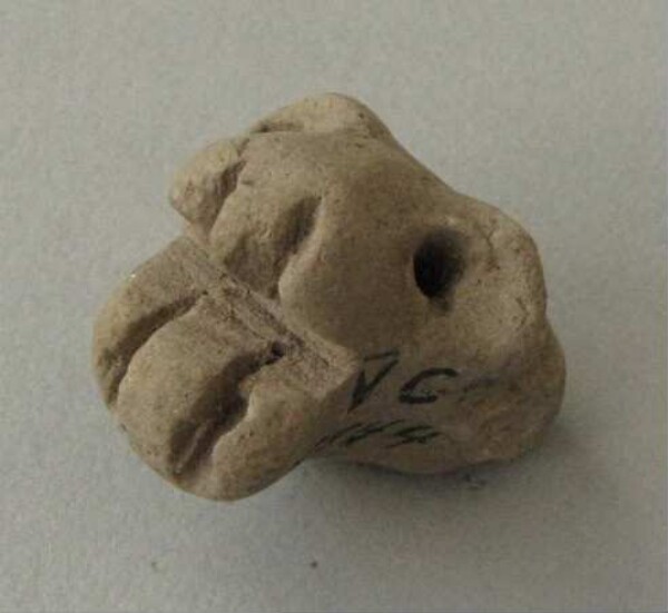 Animal head made of clay