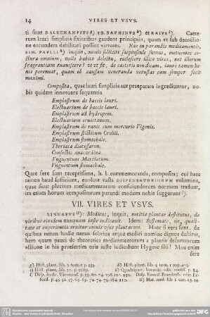 VII. Vires Et Usus