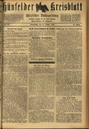 Ausgabe vom Donnerstag, den 18. Oktober 1923.