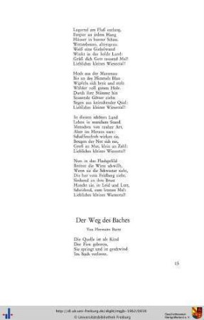 Der Weg des Baches (Gedicht)