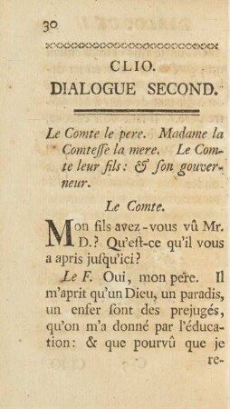 Clio. Dialoue Second.