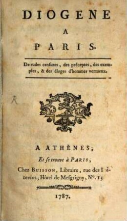 Diogene à Paris