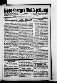 Godesberger Volkszeitung. 1913-1933