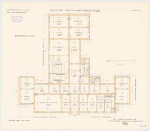 Hörsaal- und Seminargebäude der Universität Göttingen: Grundriss Erdgeschoss 1:100