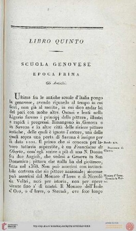 Libro Quinto: Scuola Genovese