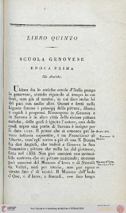 Libro Quinto: Scuola Genovese