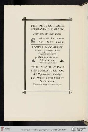 Rogers & Company [Printers of Camera Work]