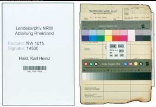 Entnazifizierung Karl Heinz Hald , geb. 09.06.1912 (Kaufmann)