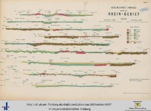 Geologische Profile durch das Rheingebiet.