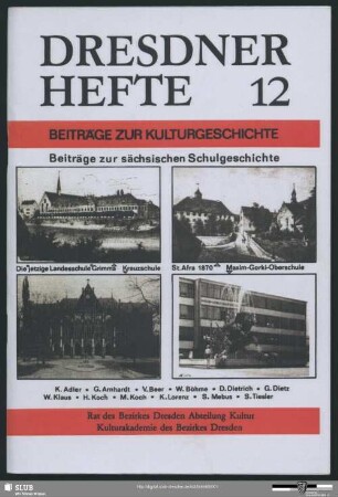 Beiträge zur sächsischen Schulgeschichte
