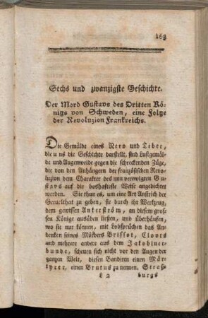 Sechs und zwanzigste Geschichte - Dreißigste Geschichte
