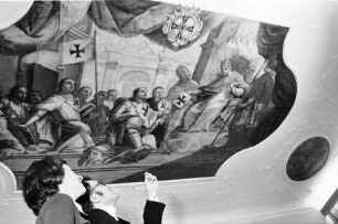 Rheinhausen: Deckengemälde im ehemaligen Rittersaal