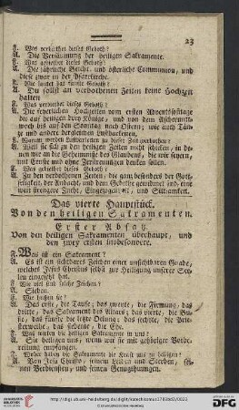 Das vierte Hauptstueck: Von den heiligen Sakramenten