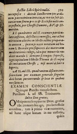 501-515, Praxis examinis generalis sub vesperum